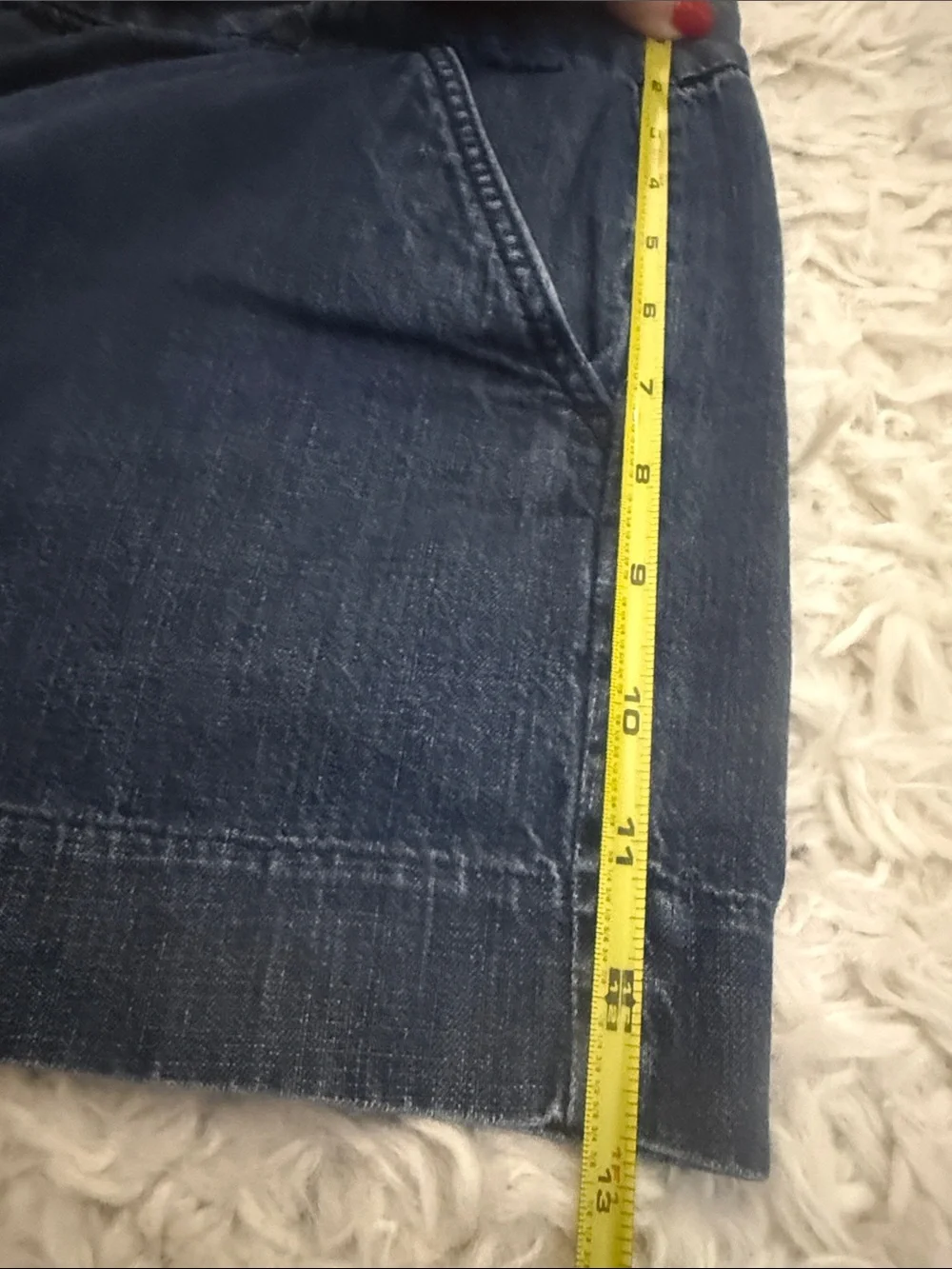 LOFT Dark Blue Denim Shorts